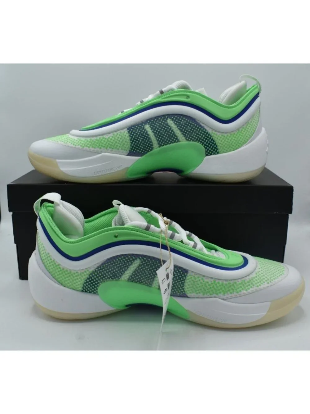 Adidas Mens Size 13 D.O.N. Issue 6 White Green‎ Blue Basketball Shoes Sneakers